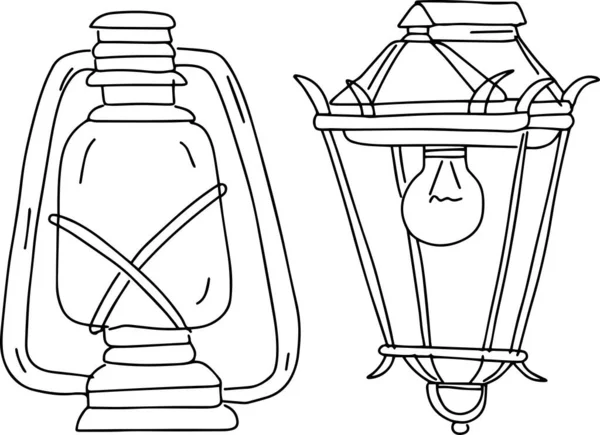 Волшебные Бутылки Банки Нарисованные Вручную Рисунок Каракули Установить Большой Отдельно — стоковый вектор