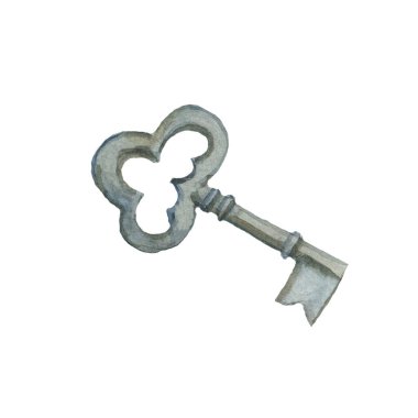 Keys, lock glass jars, retro items, gas lantern scenery forest w