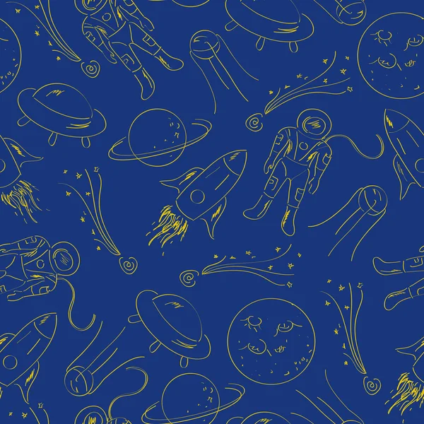 Bezešvé pattern, prostor vektorové ilustrace — Stockový vektor