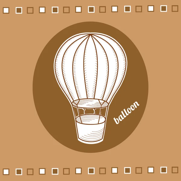 Ballon avec panier — Image vectorielle