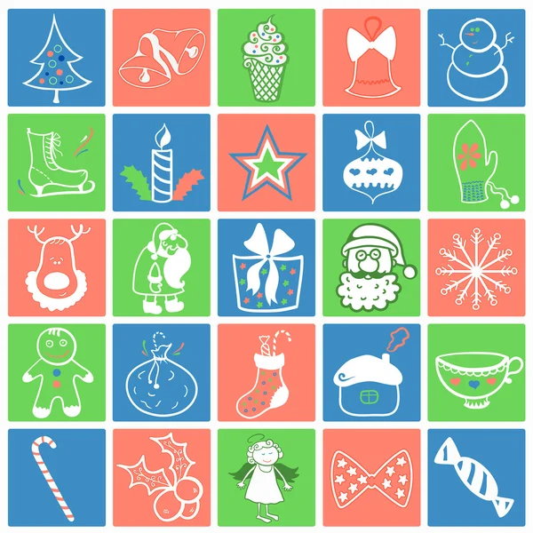 Christmas icon set — Stock Vector