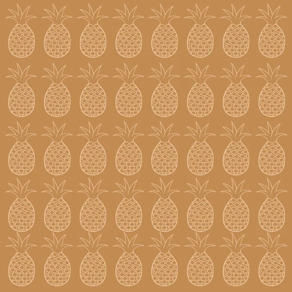 Pineapple seamless pattern — Stock Vector