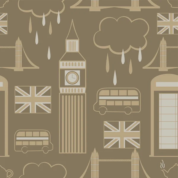 Londres patrón sin costuras — Vector de stock