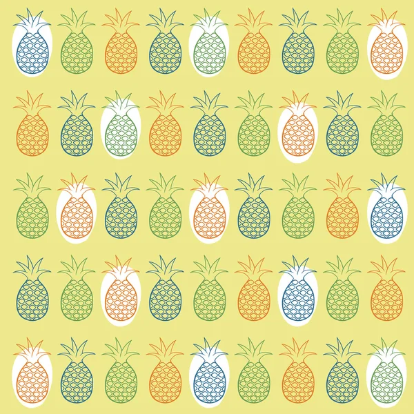 Pineapple seamless pattern — Stock Vector