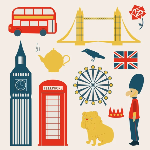 Juego de vectores Londres — Vector de stock