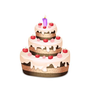 kek çikolata ve krema, mum yakma