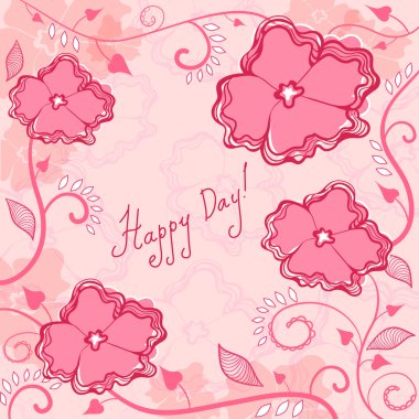 çerçeve çiçek, vektör çizim arka planı