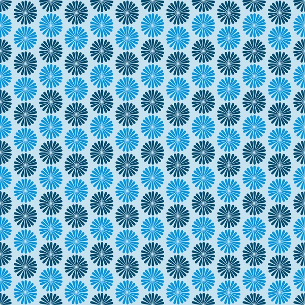 Blauwe bloemen, donkere achtergrond, naadloze patroon — Stockvector