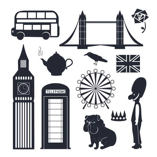 Juego de vectores Londres — Vector de stock