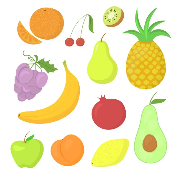 Fruit vector set — Stock Vector