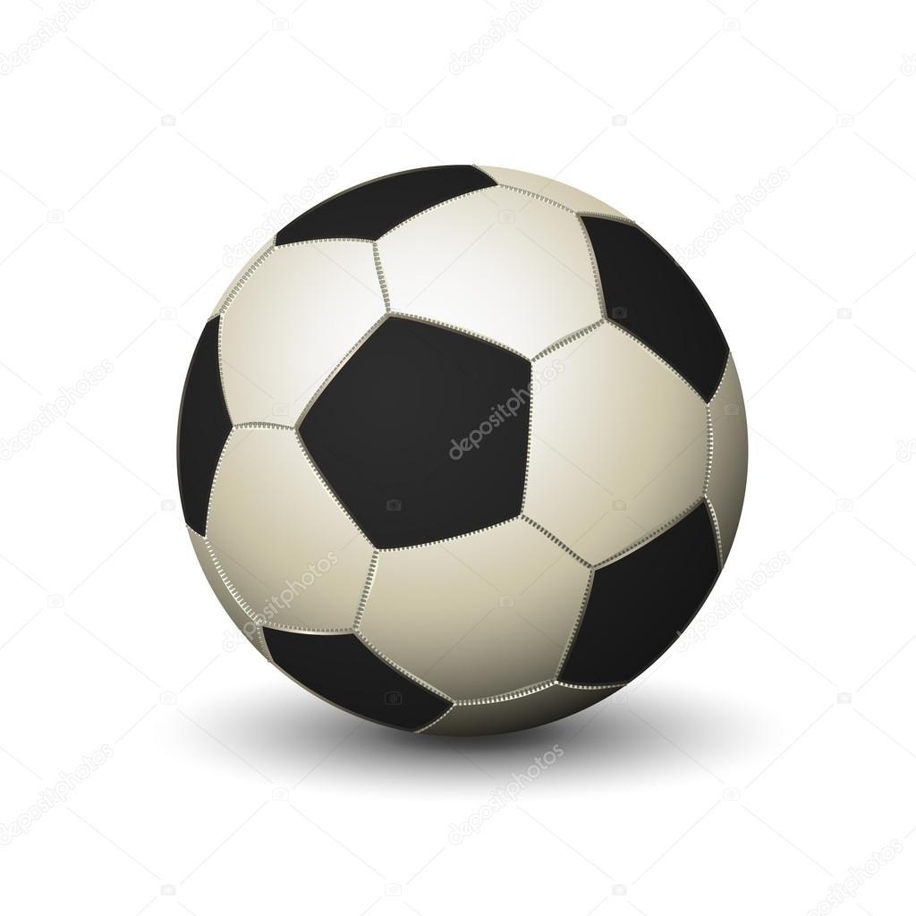 Soccer ball icon white and black color