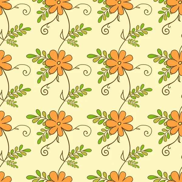 Motif floral sans couture. Fleurs fond — Image vectorielle