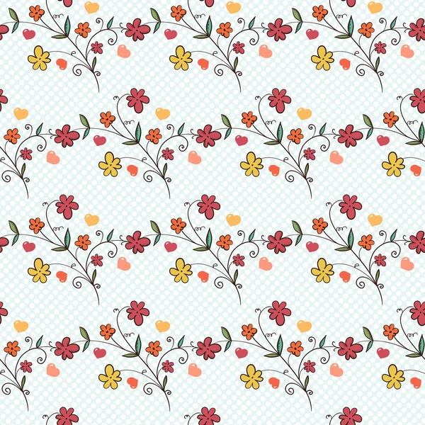 Florales nahtloses Muster. Blumen Hintergrund — Stockvektor