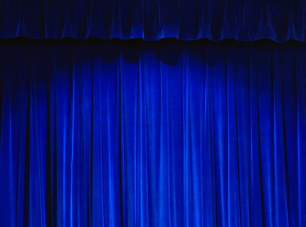 Blue Theater Curtain — Stock Photo, Image