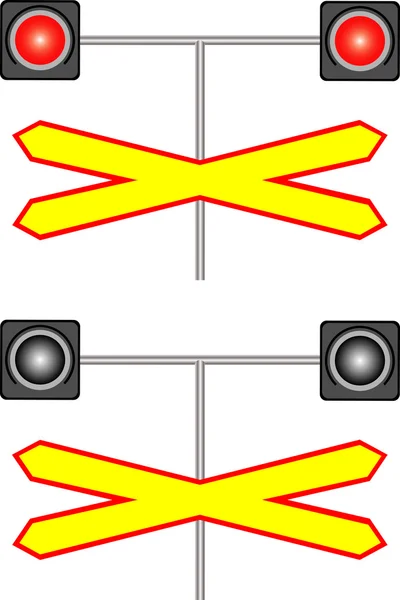 Bahnübergangsampel — Stockvektor