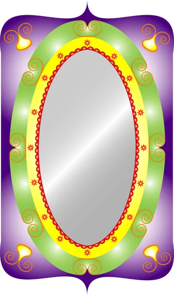 Espejo oval — Vector de stock