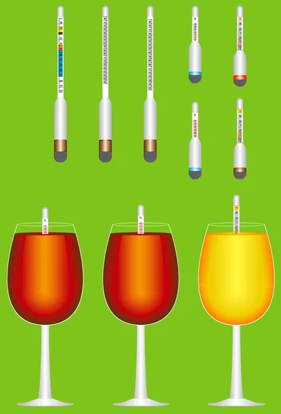 Glas areometers — Stockvector