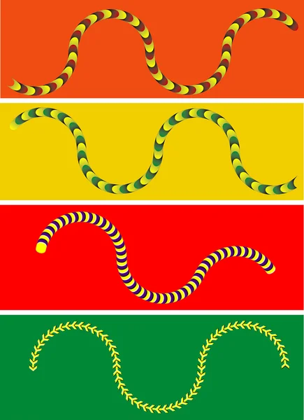 Spostamento dell'illusione del serpente — Vettoriale Stock