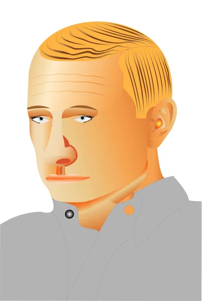 Man profiel portret — Stockvector