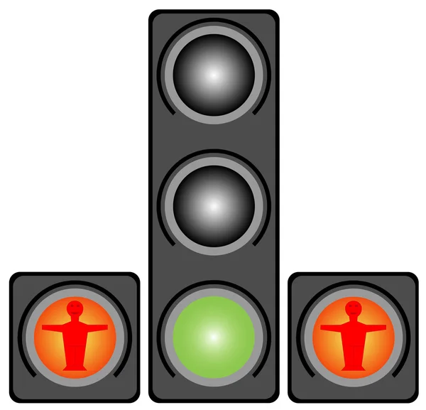 Semafory pro chodce — Stockový vektor