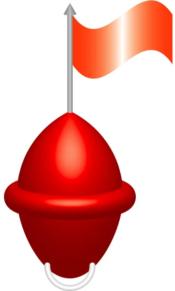 Red buoy — Stock Vector