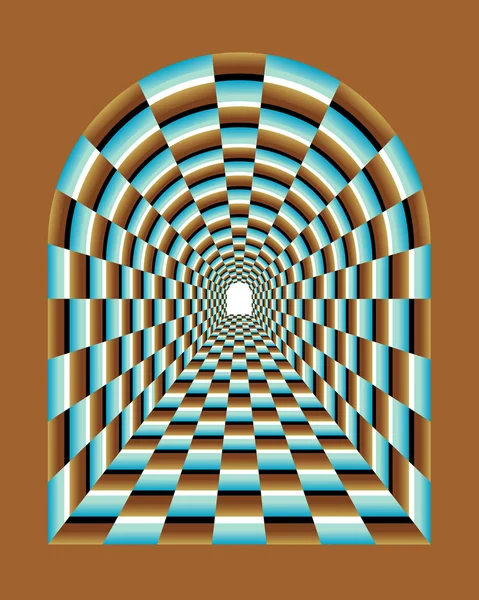 Abstract tunnel Illusion — Stock Vector