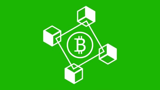 Bitcoin Blockchain Cryptocurrency Digital Encryption Digital Money Exchange Digital Money — Stock Video