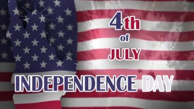 Bağımsızlık Günü 'nüz kutlu olsun. 4 Temmuz Bağımsızlık Günü kutlamaları, ABD Anma Günü. ABD havai fişek dizaynı ABD arka planında izole edildi..