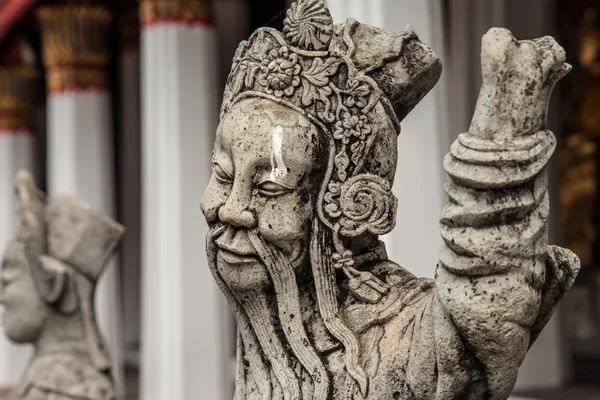 Chinese stile stone statue in Wat Pho, Bangkok — Stock Photo, Image