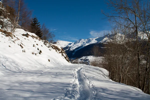 Paesaggio invernale delle Alpi svizzere — Foto Stock