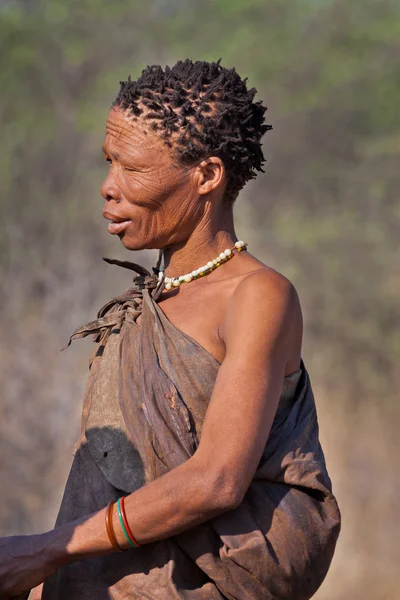 Portrét ženy bushman — Stock fotografie