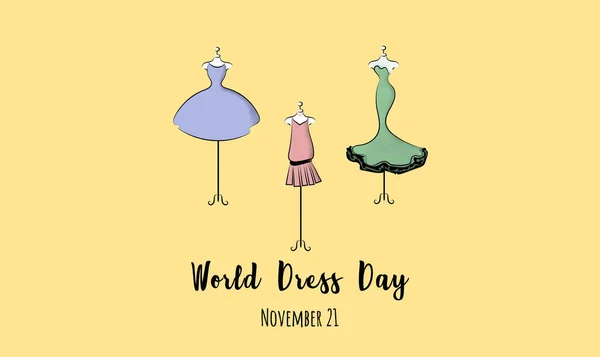 Światowy Dzień Sukienki Listopada — Wektor stockowy