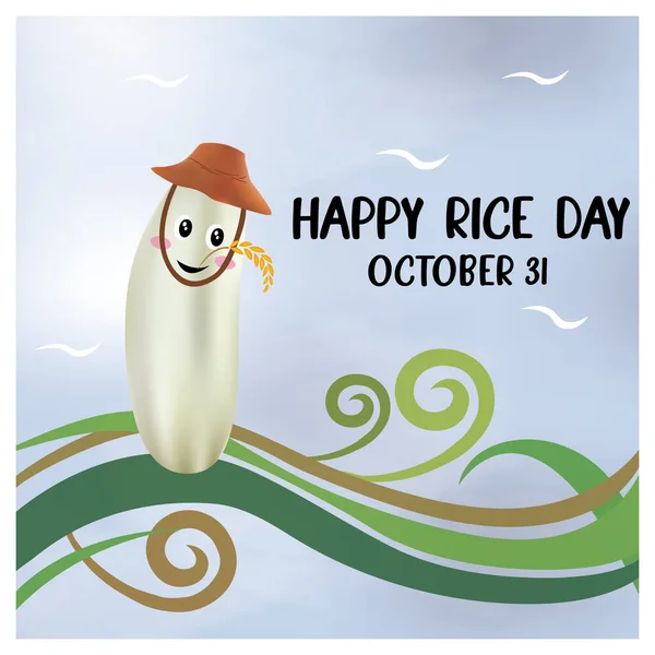 Happy Rice Day October — Wektor stockowy