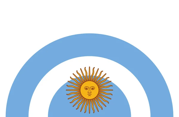 Circular Design Colors Flag Argentina Blue White Sun Rays Middle — Stock Vector