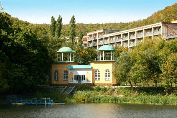 Дом отдыха в лесу Стоковое Изображение