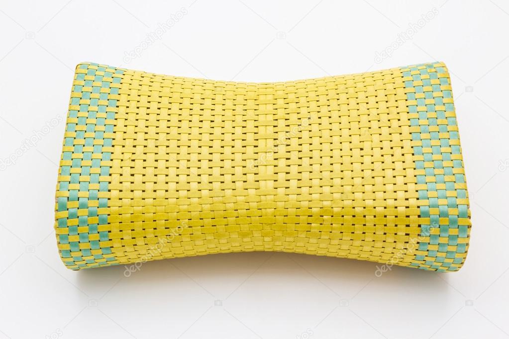 Wicker woven pillow