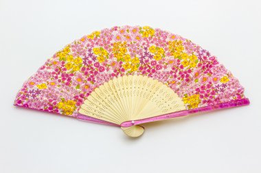 Çin yelpaze model pembe çiçekler