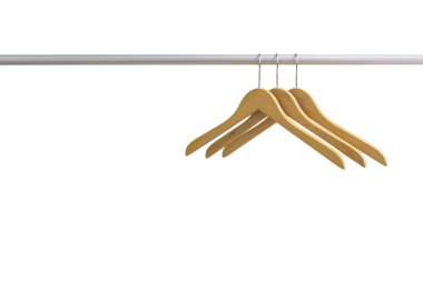 ahşap beyaz zemin üzerine izole askısı