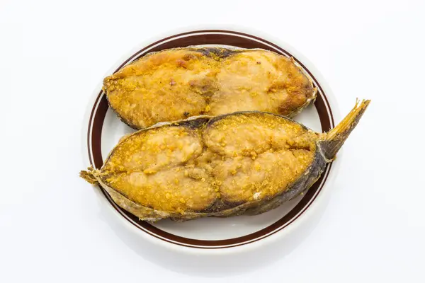 Salted fish fried (King mackerel) — Stock Photo, Image