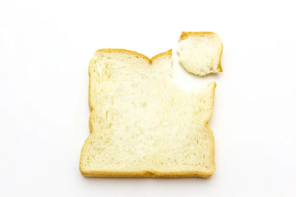 Imagen de primer plano de rebanada de pan blanco —  Fotos de Stock