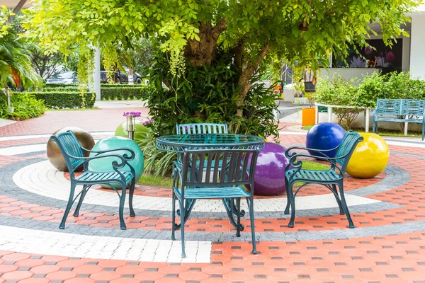 Outdoor chair in the garden