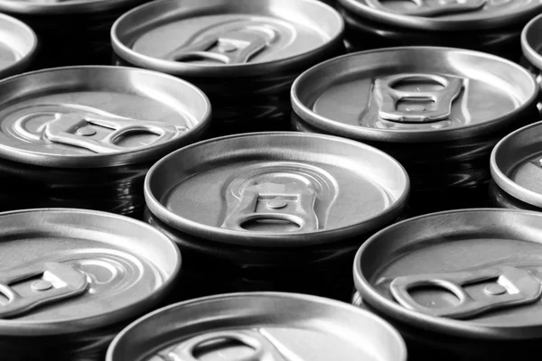 A group of cans background — Stock Photo, Image