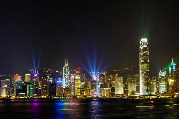 Stunning Light show in Hong Kong. — Stock Photo, Image