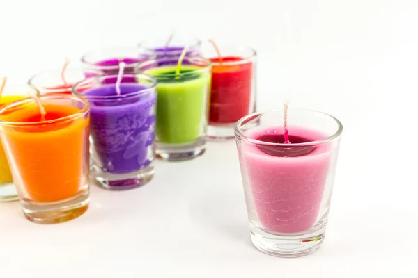 Candle in glass. — Stock Photo, Image