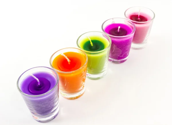 Candle in glass. — Stock Photo, Image