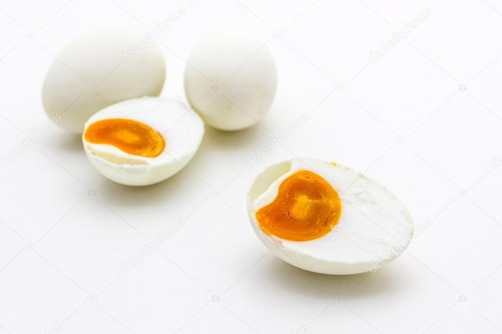 Salted duck egg or preserved egg.