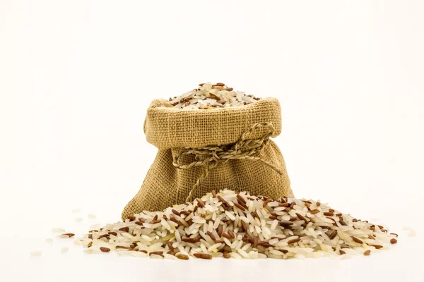 Brown rice mixed white (jasmine) rice — Stock Photo, Image