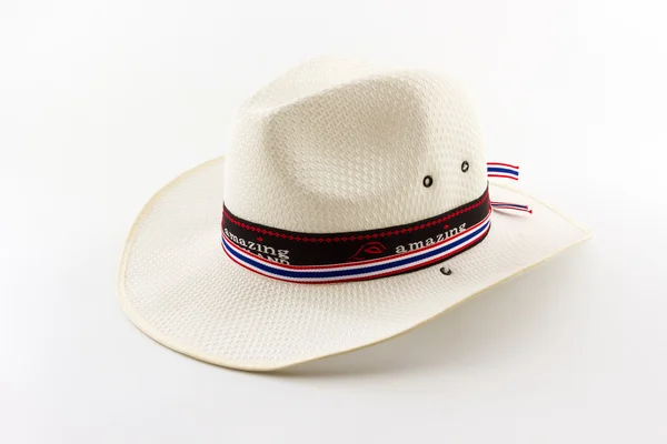 Biały kowbojski kapelusz. — Zdjęcie stockowe