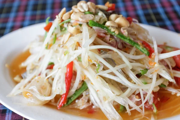 Thai papaya spicy salad, Som Tum,Thailand. — Stock Photo, Image