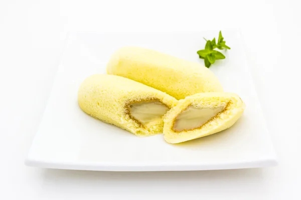 Dessert with banana — Stock Photo, Image